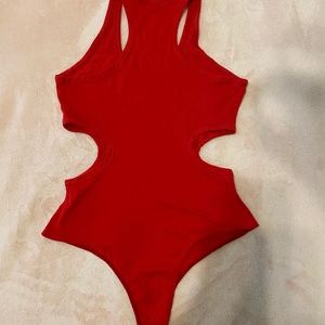 Red bodysuit